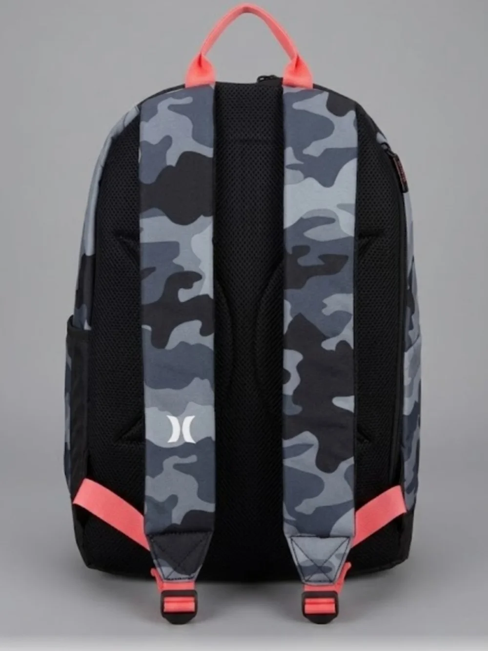 NEW! Hurley Gray & Black Camo Backpack with Graphic Shark Design NWT
